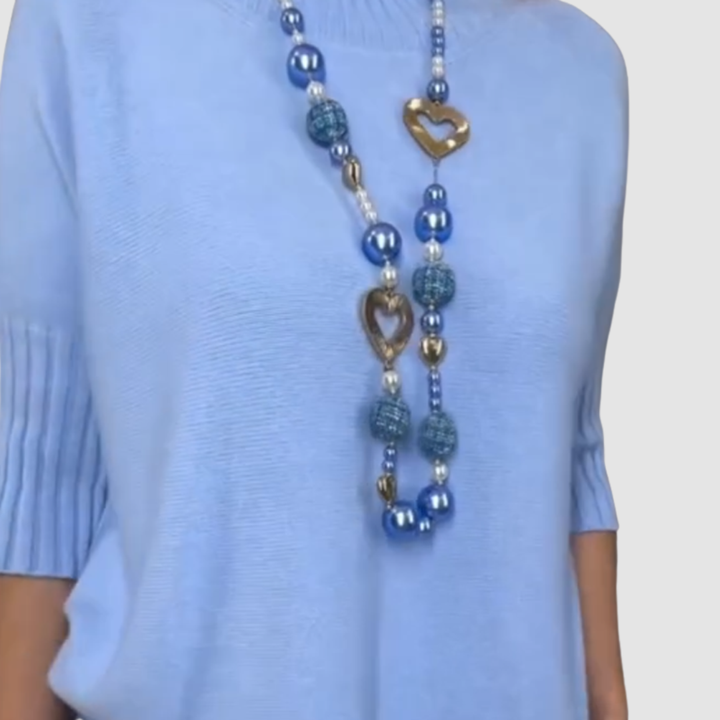 Delyssa™ Elegant 2-Delige Set | Ontspannen Top en Geribde Midi Rok