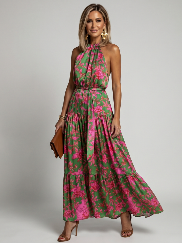 Rowen | Drape Halter Midi Jurk