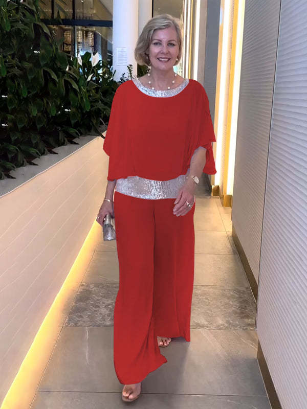 Nessa™ Klasse Elegant Set | Ontspannen Top en Wijde Broek