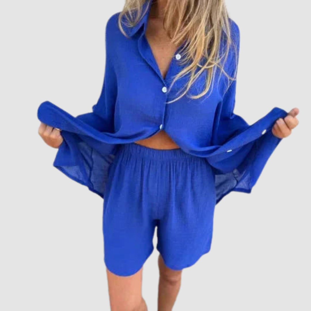 Gennie™ Stijlvolle Twee-delige Set | Cropped Blazer en Pantalonrok