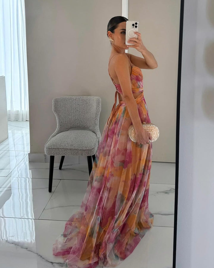 La Scintilla| Maxi Jurk Elegante Bloemenprint