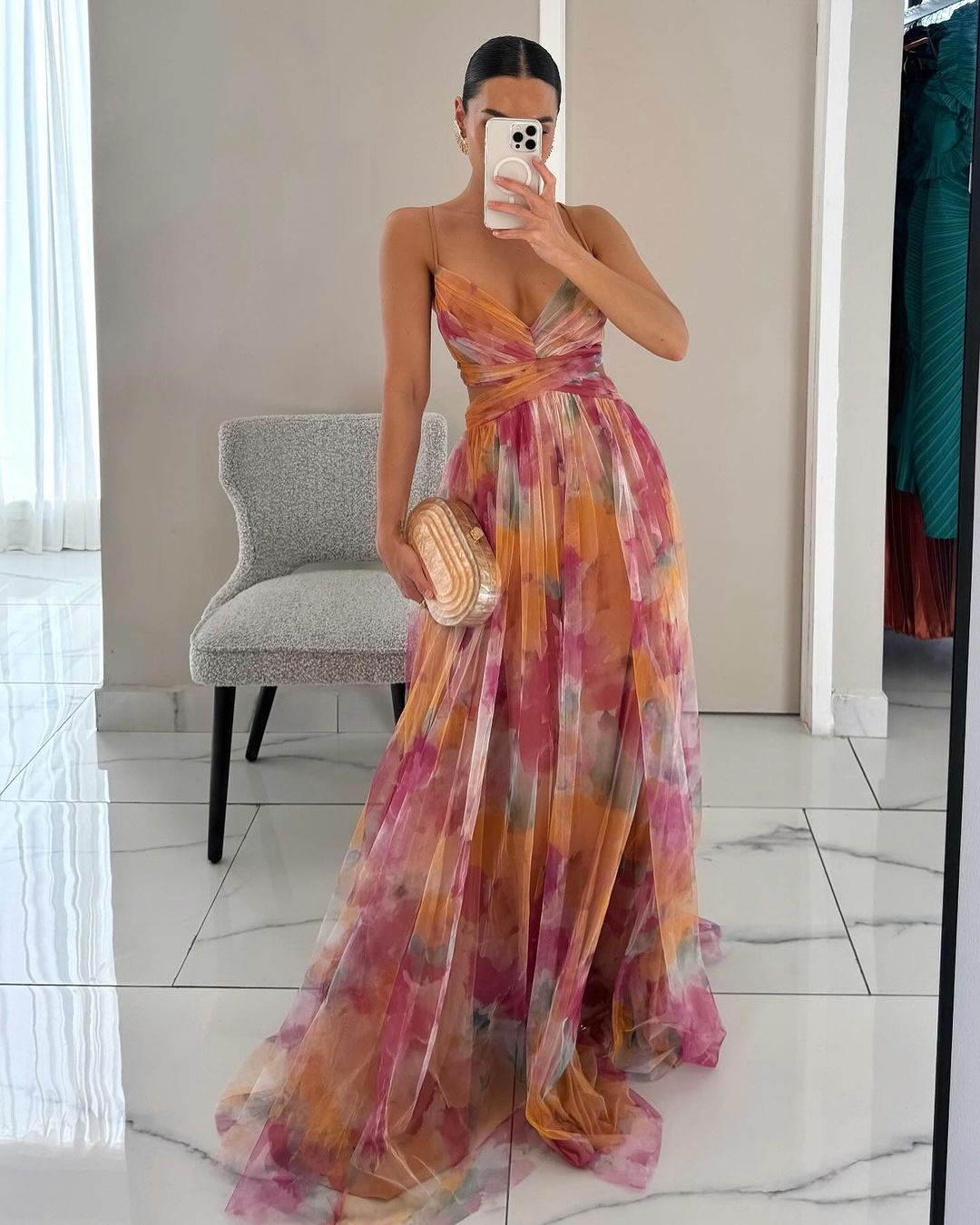 La Scintilla| Maxi Jurk Elegante Bloemenprint