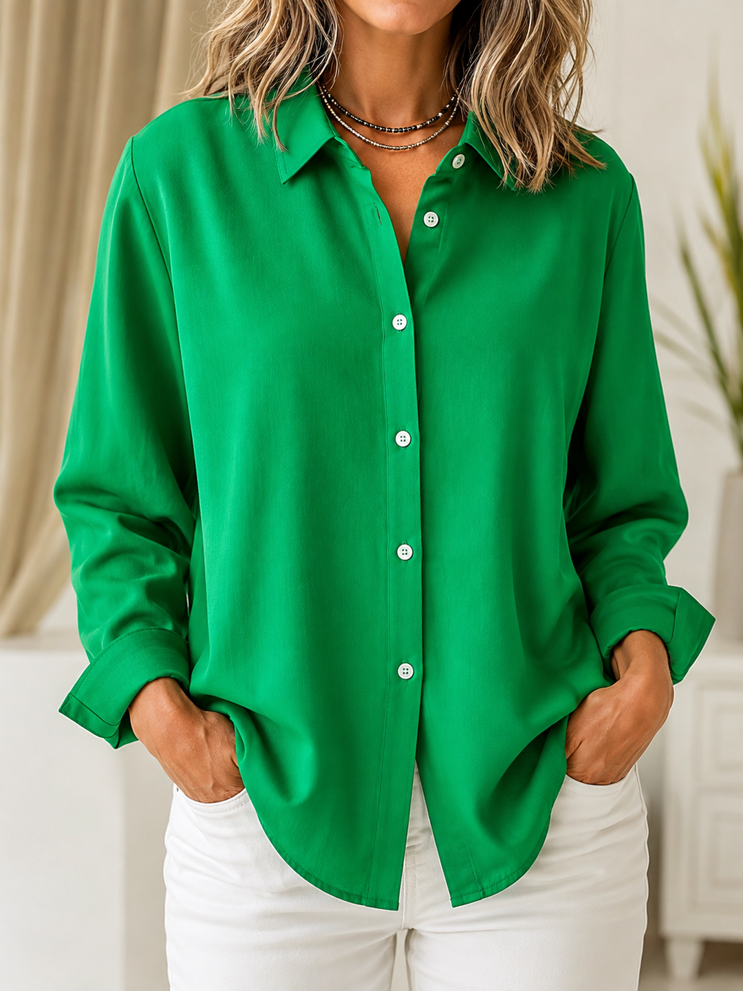 Lieve | Klassieke Blouse met Knoopsluiting