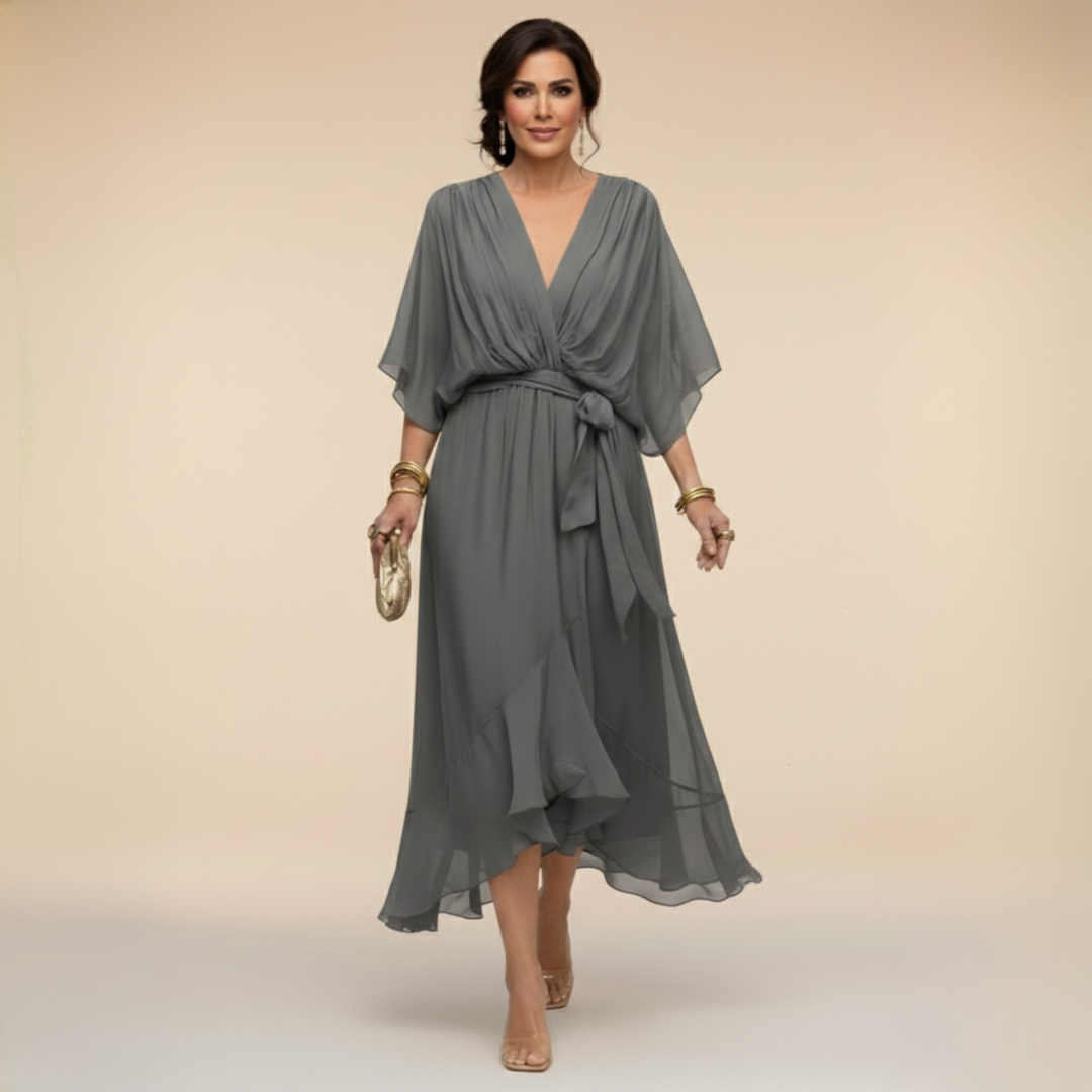 Sfumato | Chiffon Jurk met V-hals