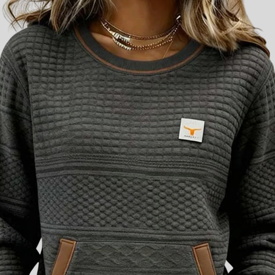 Noelle™ | Crew Neck Kleurblok Sweatshirt