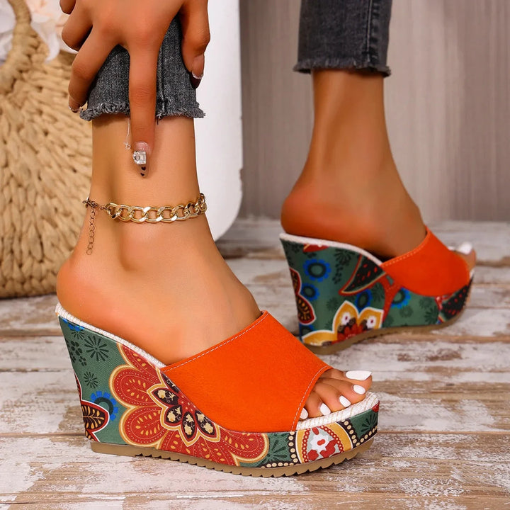 Mireya | Geleide Sandalen met Boheemse Motief