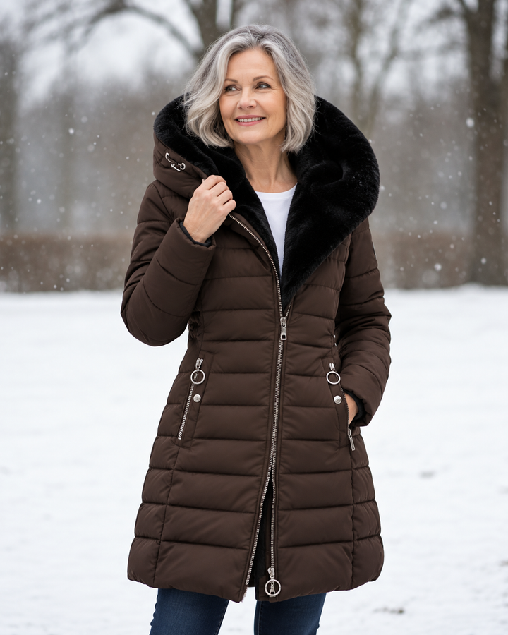 Warme Gewatteerde Winterjas Met Capuchon