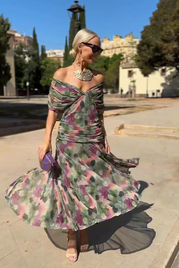ANA | ELEGANTE MAXI PLEAT JURK