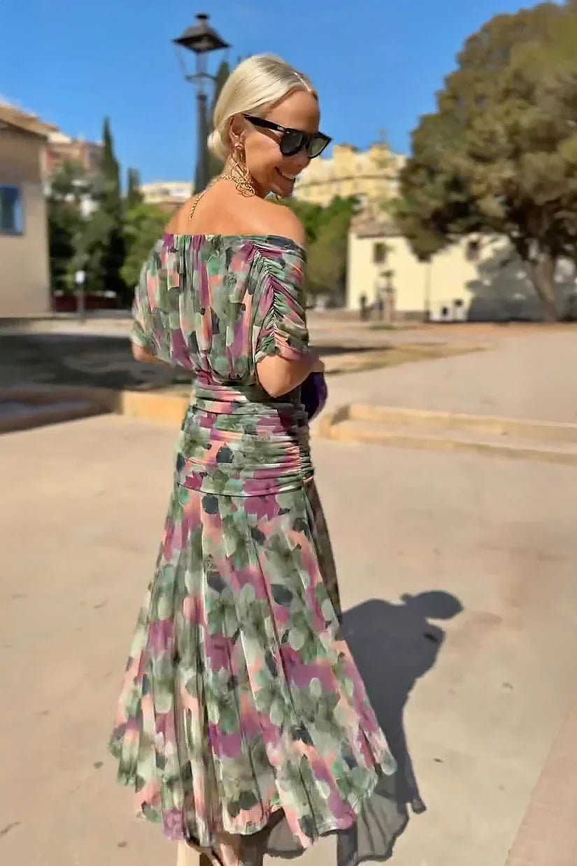 ANA | ELEGANTE MAXI PLEAT JURK