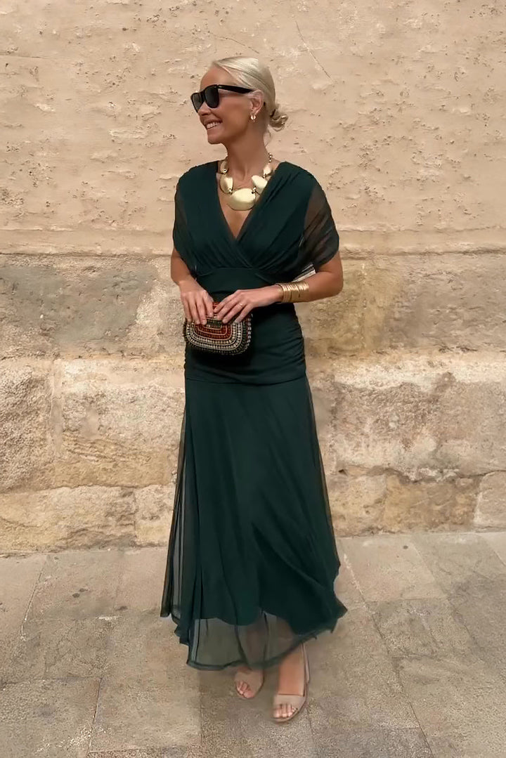 ANA | ELEGANTE MAXI PLEAT JURK