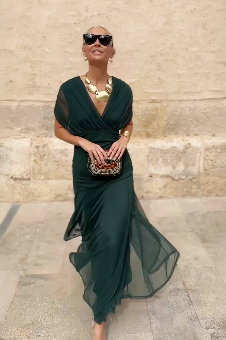 ANA | ELEGANTE MAXI PLEAT JURK