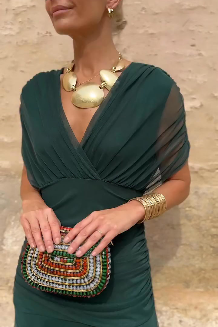 ANA | ELEGANTE MAXI PLEAT JURK