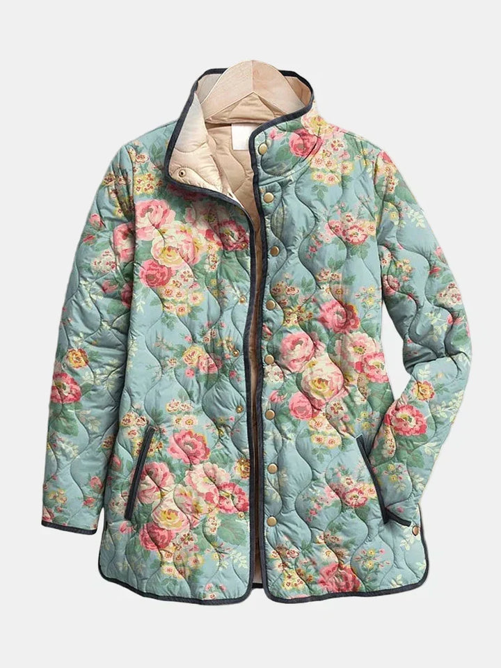 Gevoerde Jas Rozen Celadon Mathilde