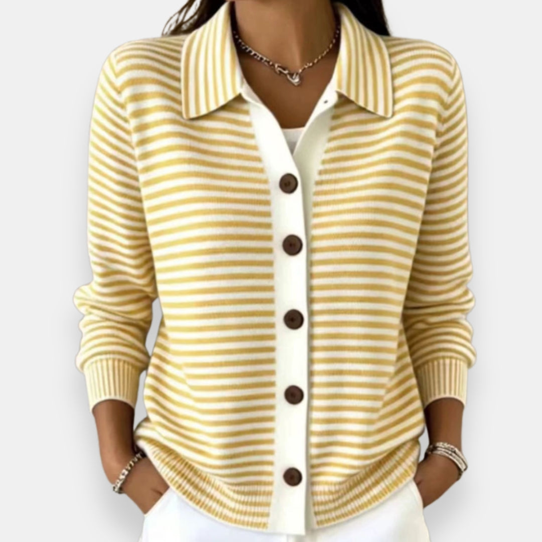 Nola | Gestreepte Herfst Cardigan