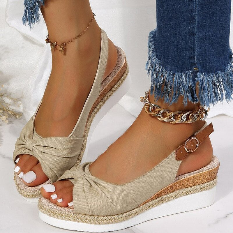 Schoenen – Peep-Toe Comfort Sandalen