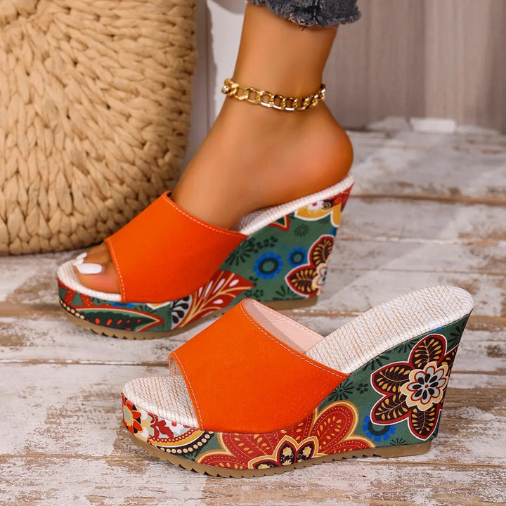 Mireya | Geleide Sandalen met Boheemse Motief