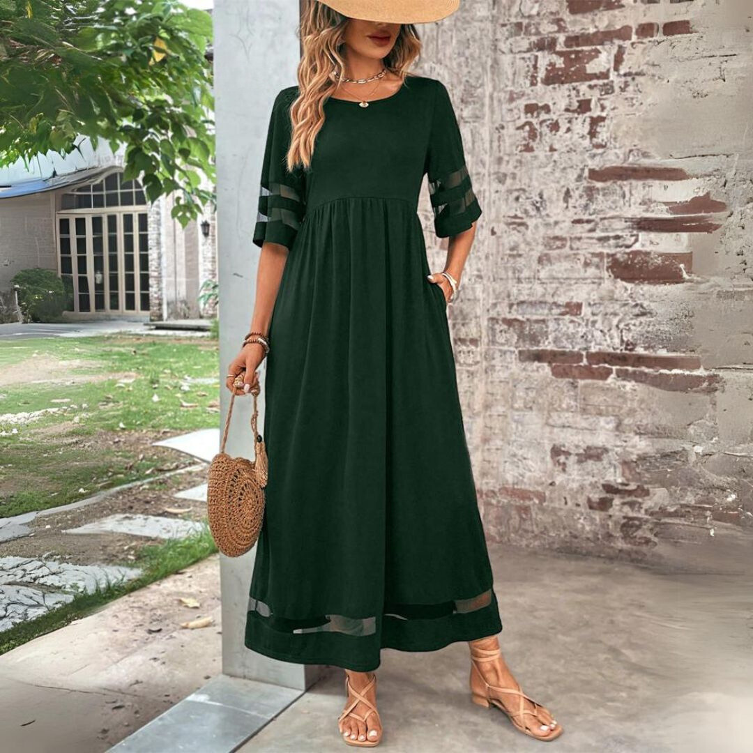 Aubrey™ – Flatterende Midi-jurk met Tummy-versteviging
