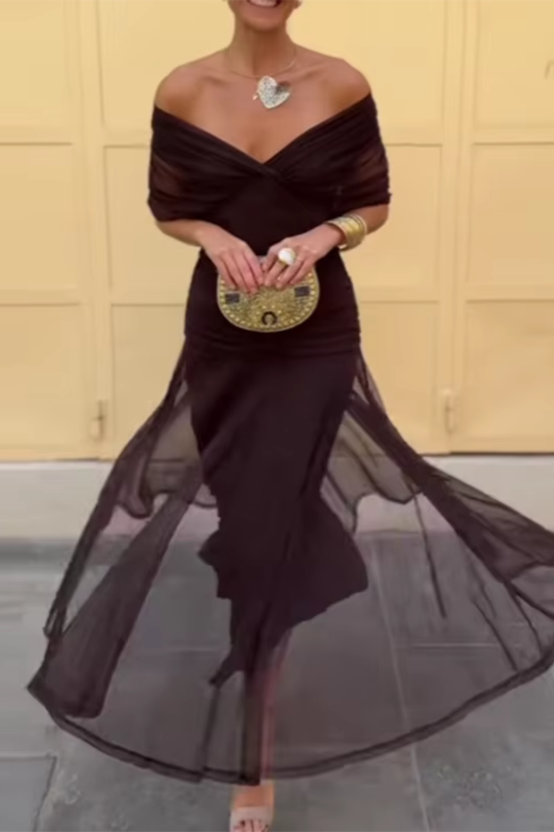 ANA | ELEGANTE MAXI PLEAT JURK