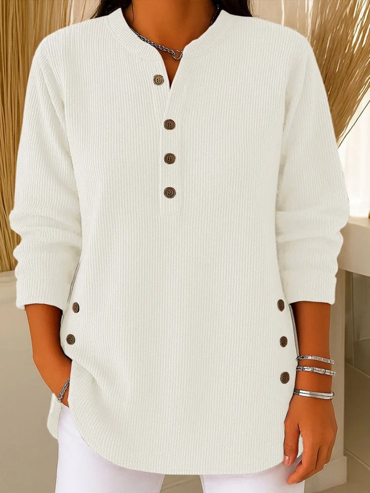 Mieke | Henley-tuniek met knopen