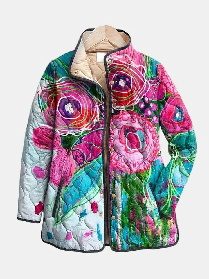 Gewatteerde Aquarel Bloemenjas Lucie