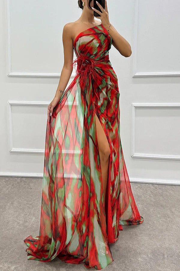 Vibrant Draped Jurk