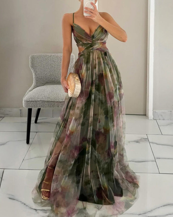 La Scintilla| Maxi Jurk Elegante Bloemenprint