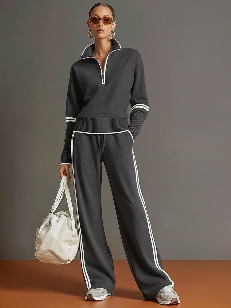Priscilla - Compleet Sportief Elegant met Halve Rits