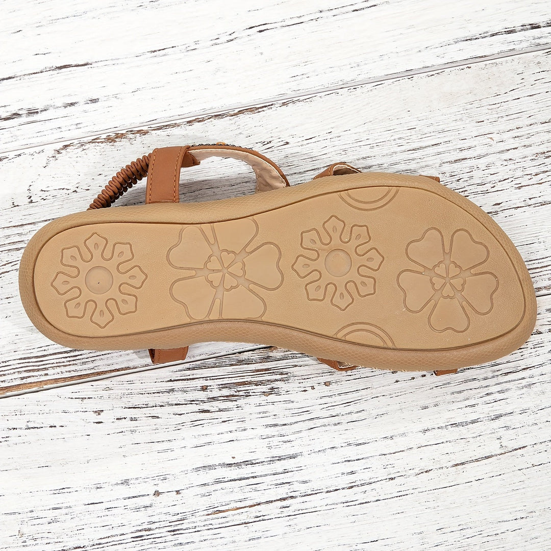 Soléa | Platte Boheemse Sandalen met Versieringen