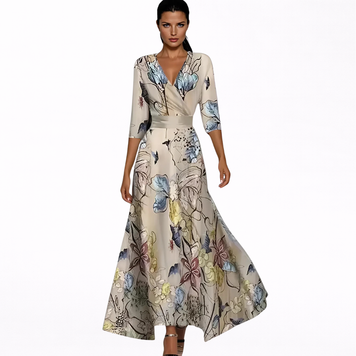 Emilia | Maxi Jurk Elegante met Bloemen