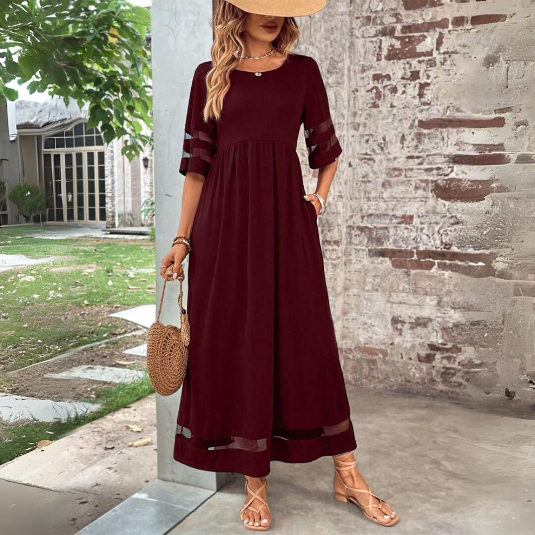 Aubrey™ – Flatterende Midi-jurk met Tummy-versteviging