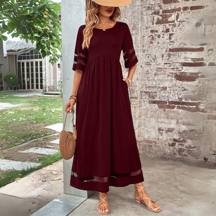 Aubrey™ – Flatterende Midi-jurk met Tummy-versteviging