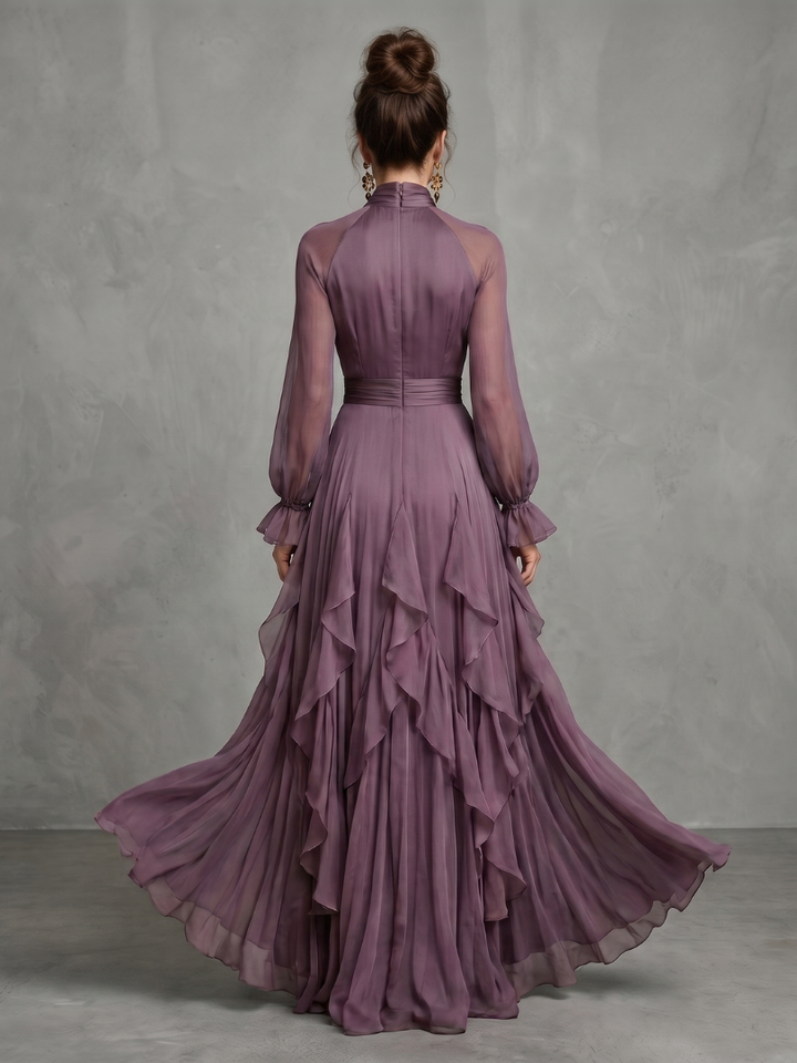 Demetria | Tiedek Ruffle Tiered Maxi Jurk