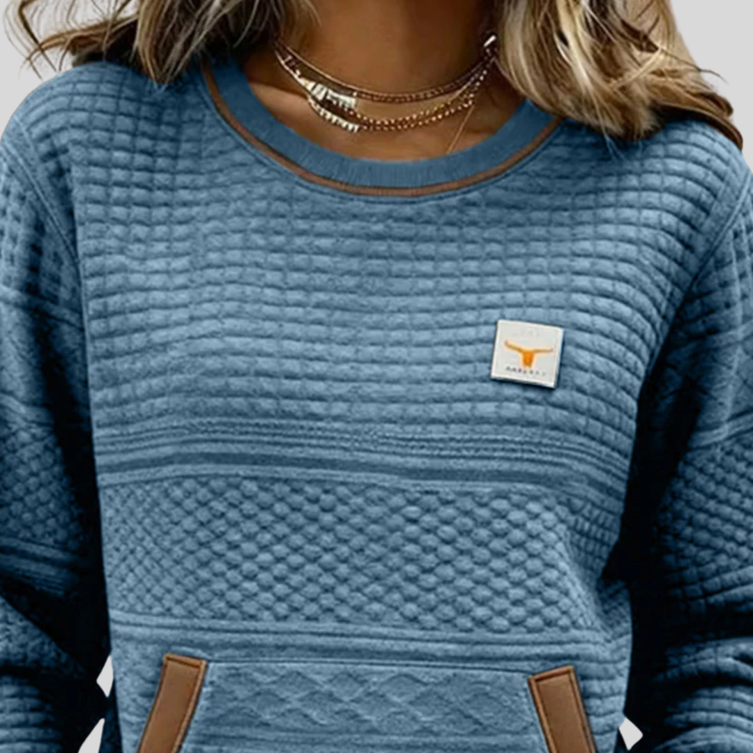 Noelle™ | Crew Neck Kleurblok Sweatshirt