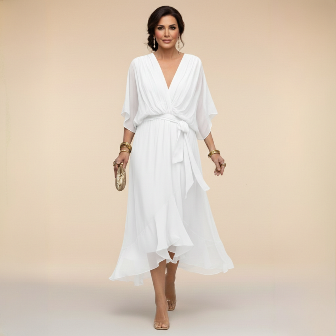Sfumato | Chiffon Jurk met V-hals