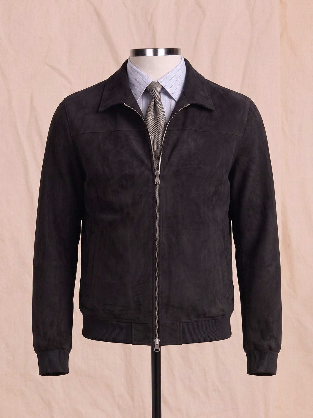 Deer Harrington Jas Heren Amerikaanse Vintage Revers Rits Jas Middenleeftijd Zakelijke Casual Korte Jas