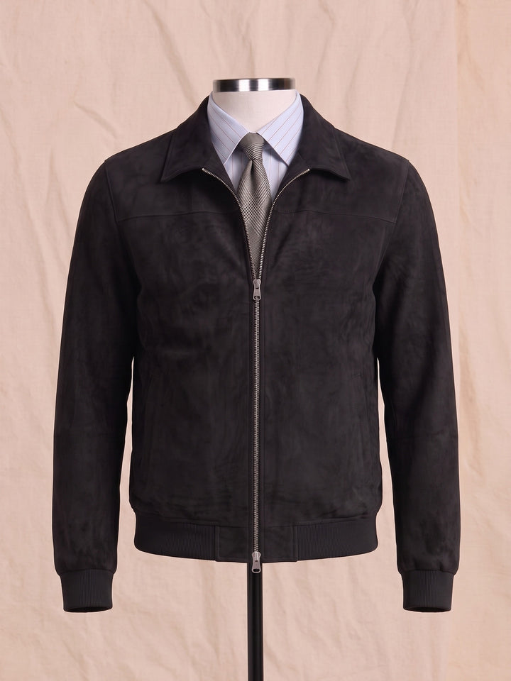 Deer Harrington Jas Heren Amerikaanse Vintage Revers Rits Jas Middenleeftijd Zakelijke Casual Korte Jas