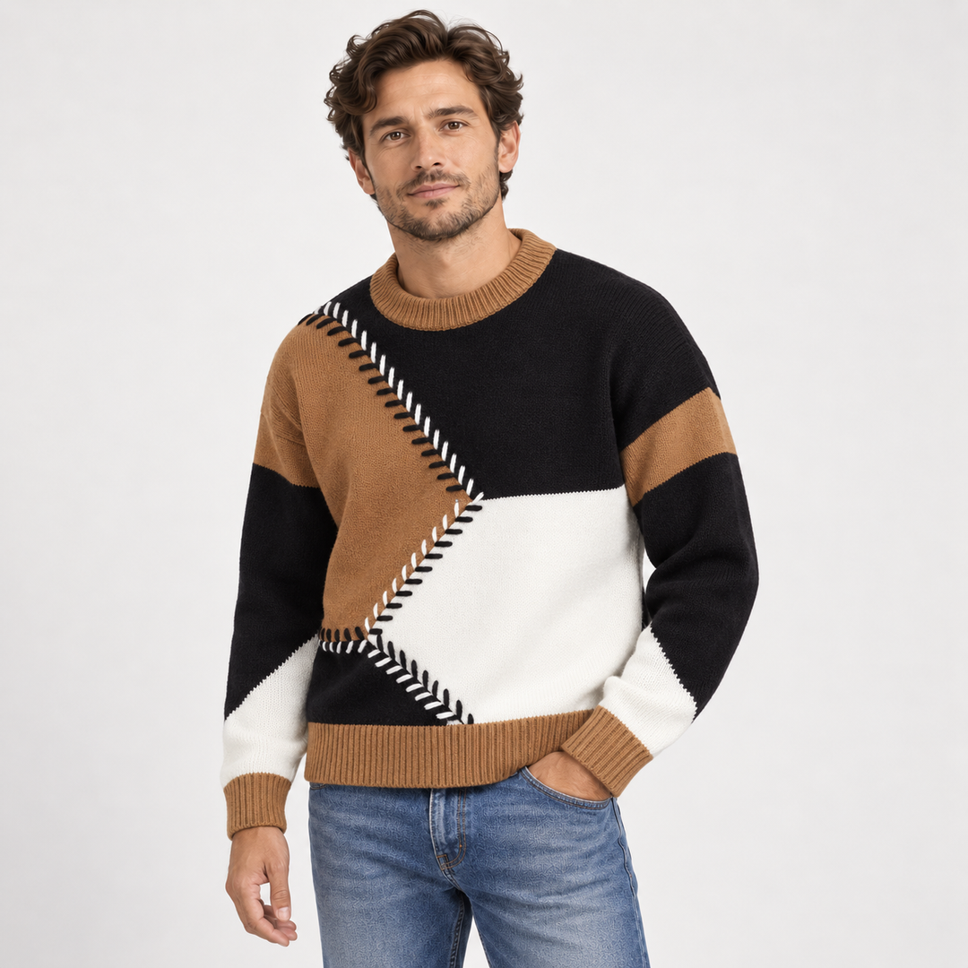 Edgy Patch Sweater