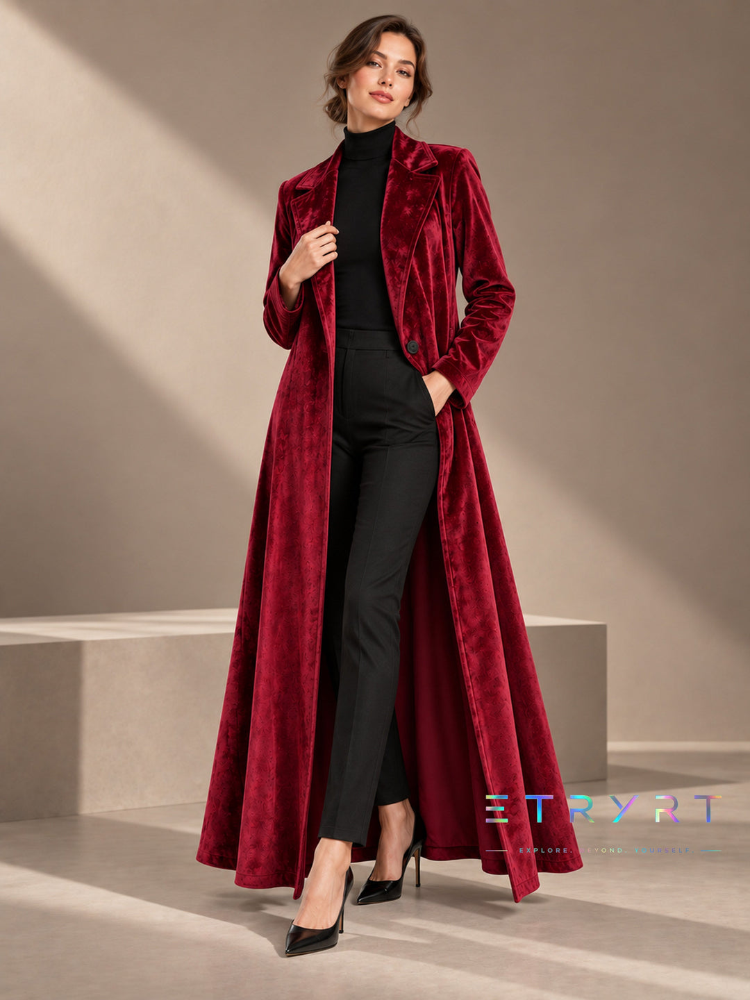 Béatrice | Lange open velvetjas
