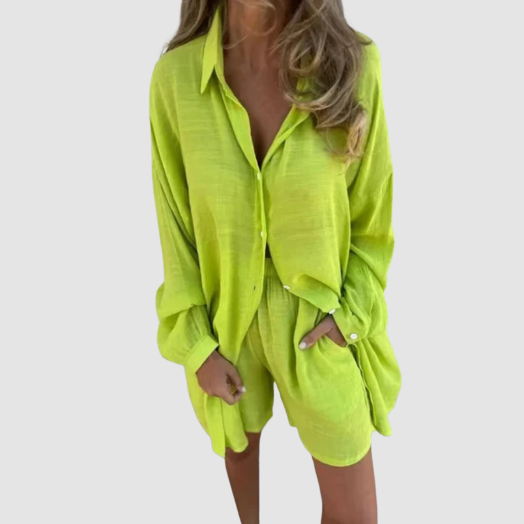 Gennie™ Stijlvolle Twee-delige Set | Cropped Blazer en Pantalonrok