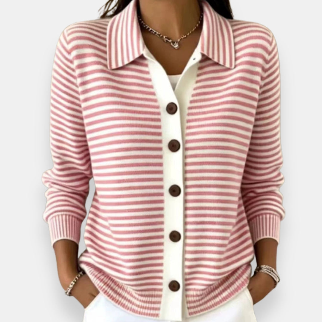 Nola | Gestreepte Herfst Cardigan