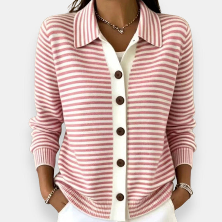 Nola | Gestreepte Herfst Cardigan