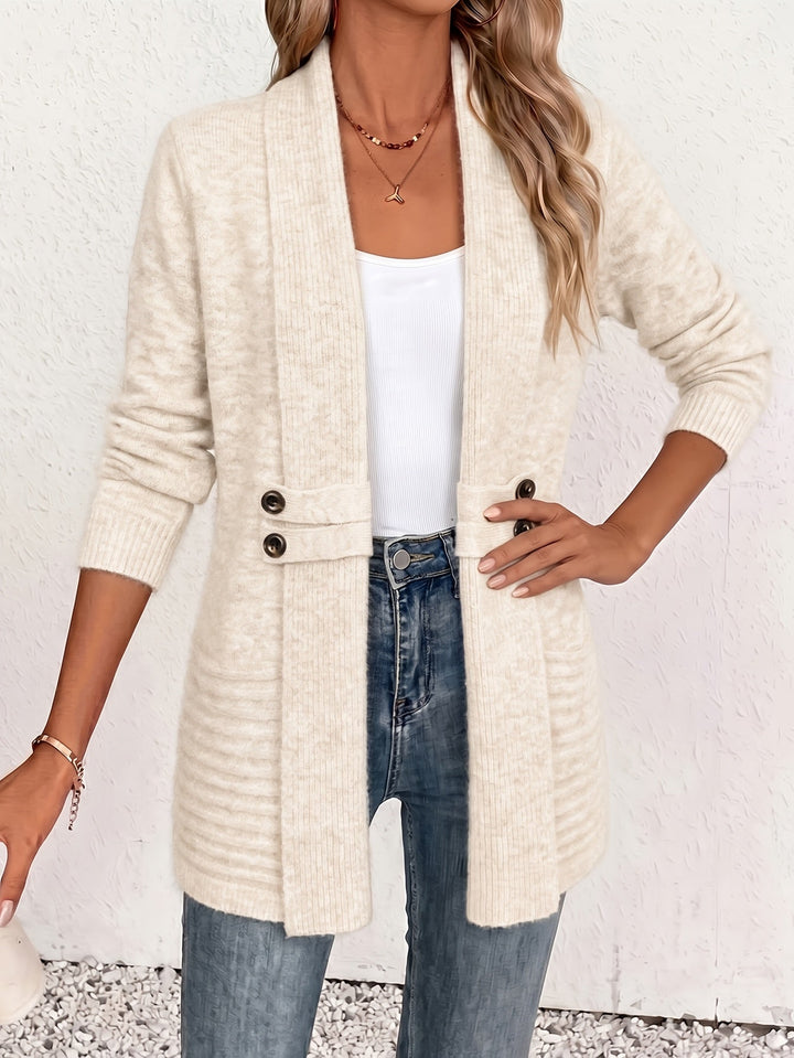 Elegante Dames Cardigan - Open Voorkant & Ingenaaide Taille