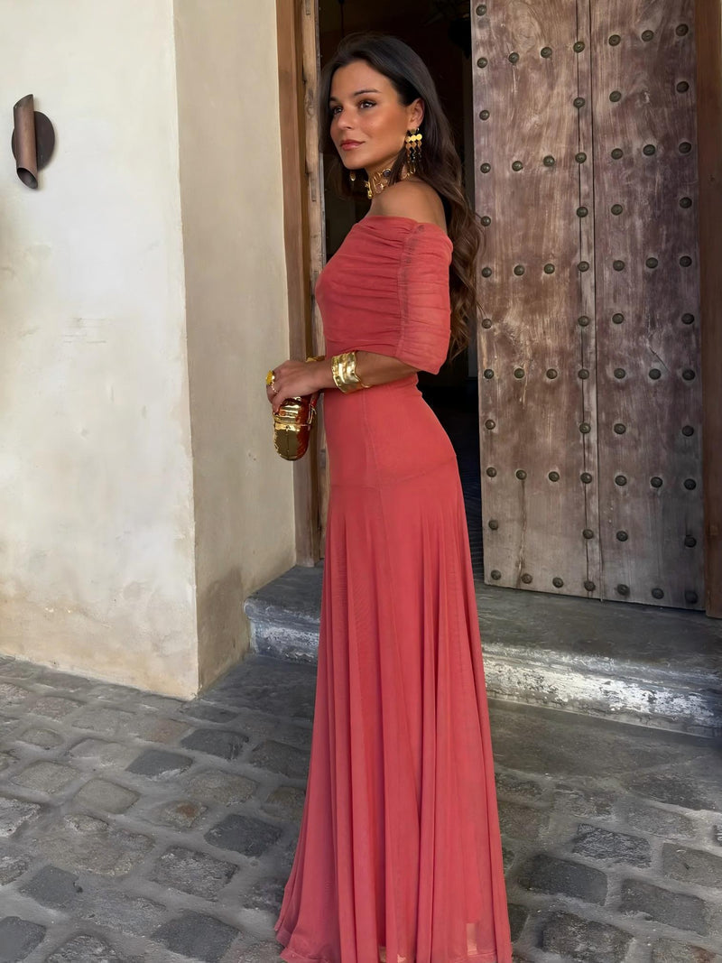 Camila | Elegante Maxi Jurk Mesh