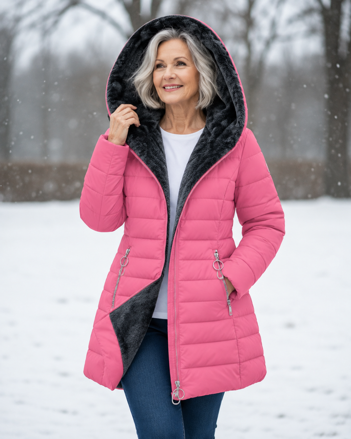 Warme Gewatteerde Winterjas Met Capuchon