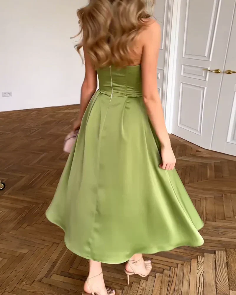 Liora | Elegante Midi Jurk Zonder Mouwen