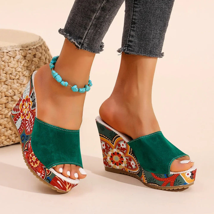 Mireya | Geleide Sandalen met Boheemse Motief