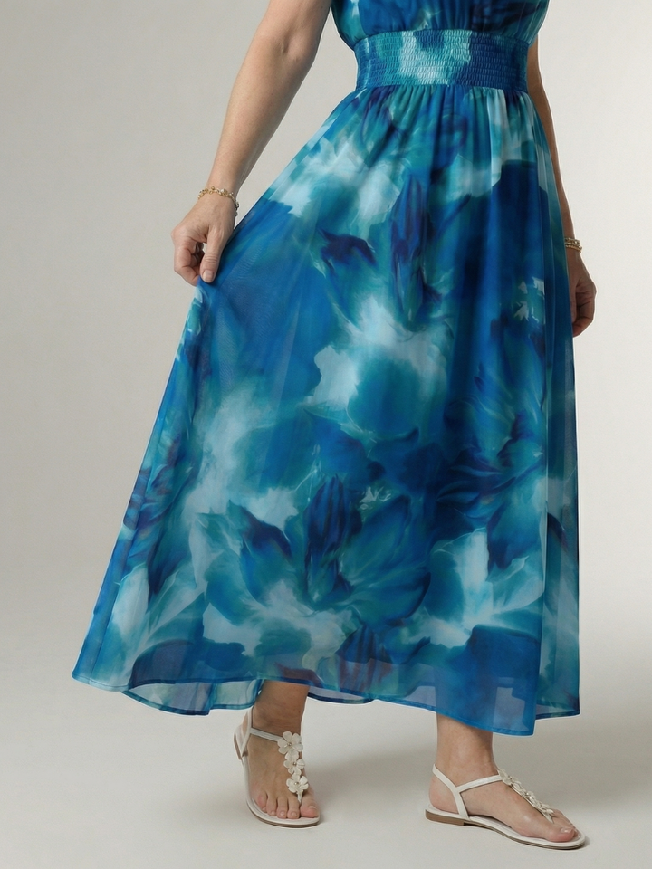 Sylin | Geverfde Halter Midi Jurk