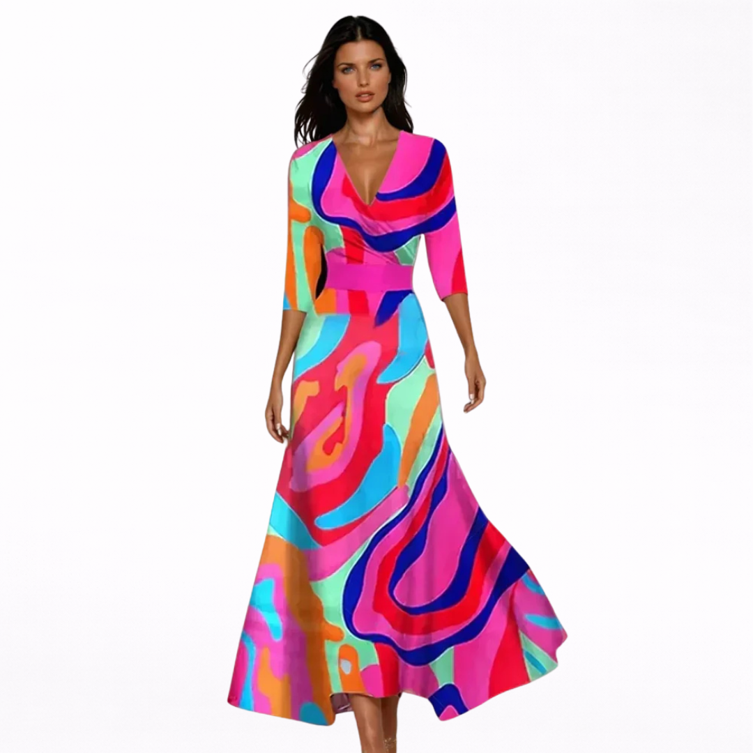Emilia | Maxi Bloemige Elegante Jurk