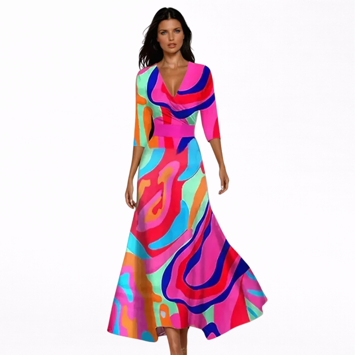 Emilia | Maxi Bloemige Elegante Jurk