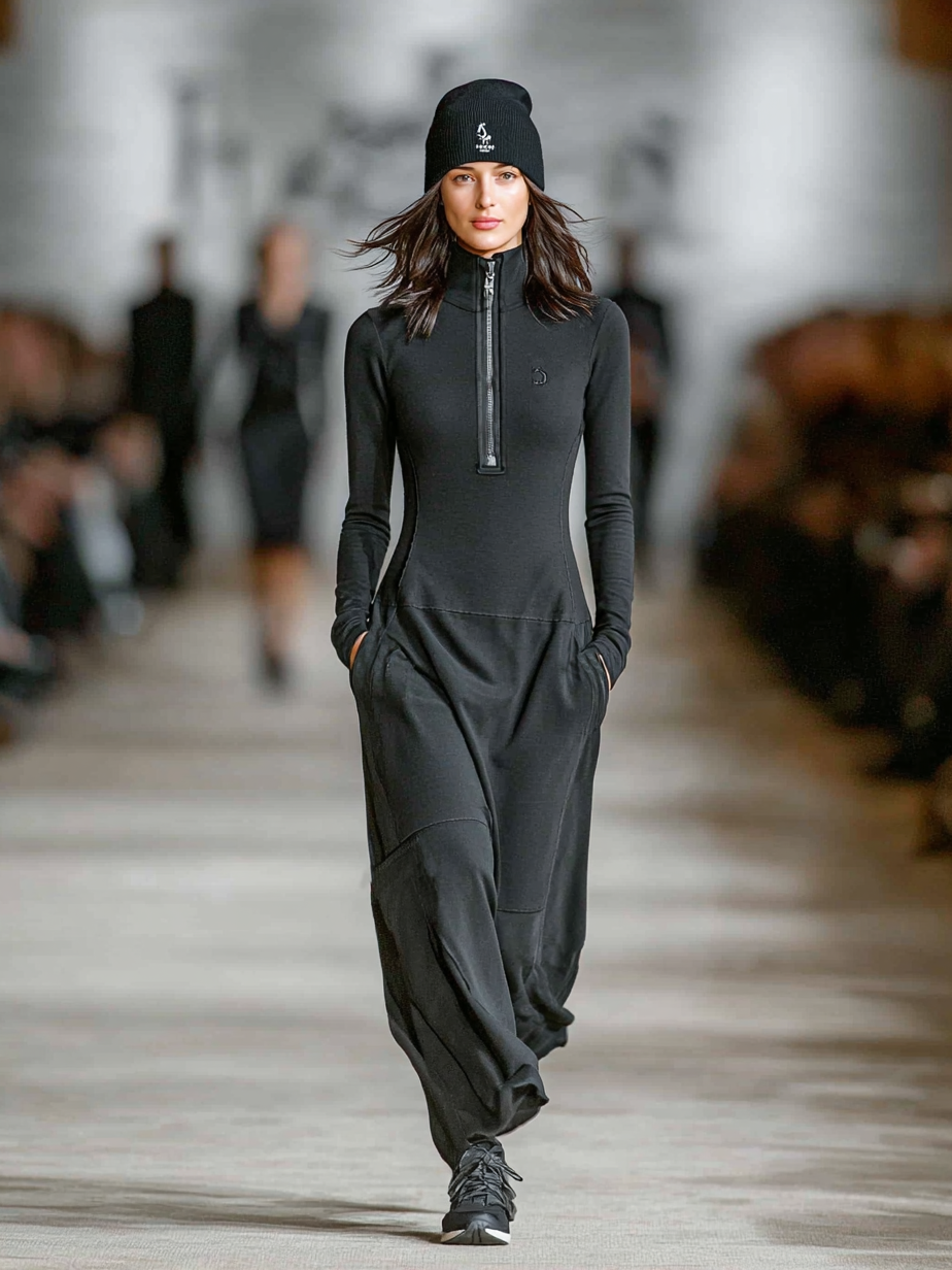 Elise™ | Maxi-jurk met hoge hals en zachte afwerking